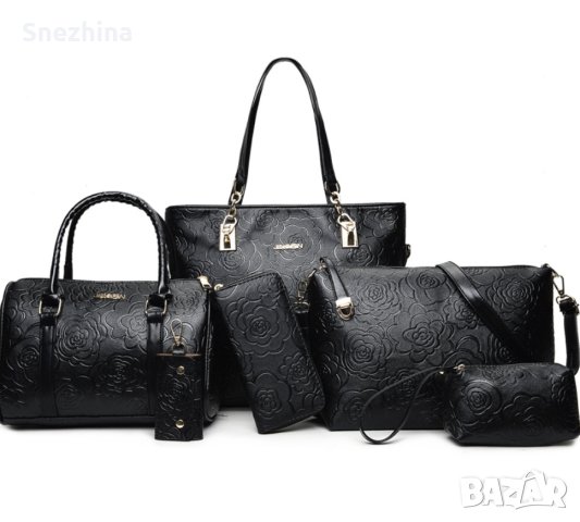 Комплект от 6 броя луксозни дамски чанти , снимка 1 - Чанти - 43822304