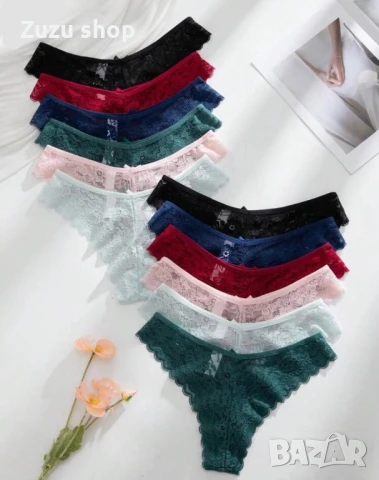 Комплект 12 броя дантелени бикини, снимка 9 - Бельо - 50813949