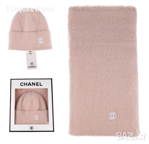 зимен шал и шапка calvin klein chanel , снимка 3 - Шапки - 52415870