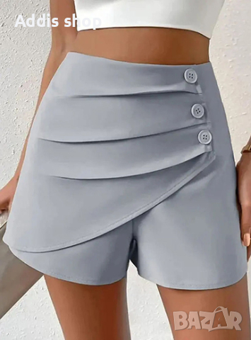 Модерни дамски къси панталони с копчета, 7цвята , снимка 4 - Къси панталони и бермуди - 44882094