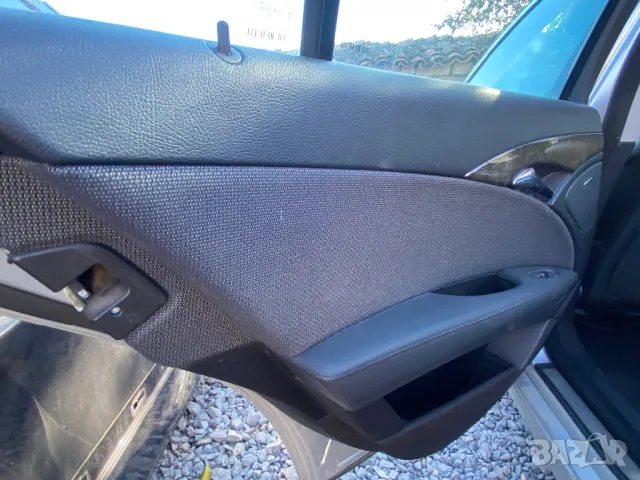 mercedes w211 avantgarde кожен салон кожа&плат авангард с подгрев на седалки падаща задна облегалка, снимка 8 - Части - 47862857