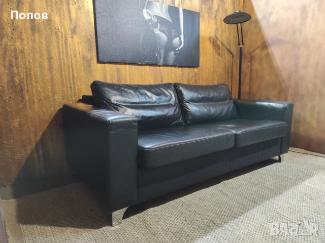 Дизайнерски кожен диван с функция сън, снимка 11 - Дивани и мека мебел - 53343464