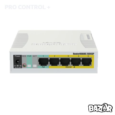 Продавам MIKROTIK RB260GSP CSS106-1G-4P-1S, снимка 1 - Суичове - 43852108