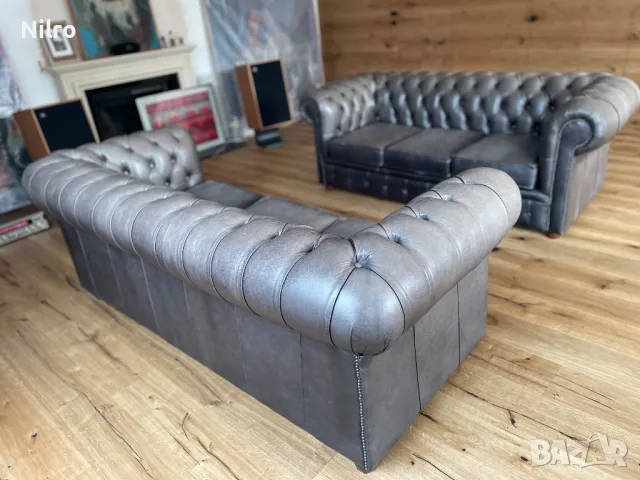 Дивани Честърфийлд Chesterfield , снимка 2 - Дивани и мека мебел - 48833945