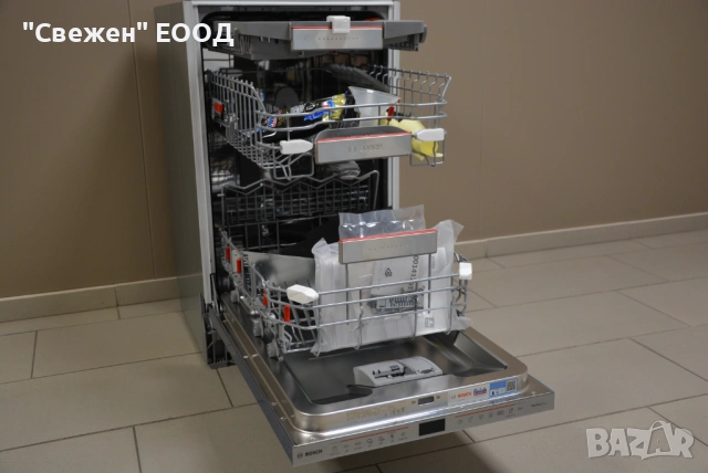 Съдомиялна за вграждане 45 см BOSCH SPV6ZMX23E Zeolith, Home Connect, снимка 8 - Съдомиялни - 53335150