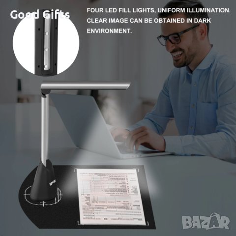 Портативен скенер Камера за документи, 5MP, A4 , снимка 5 - Друго - 40679374