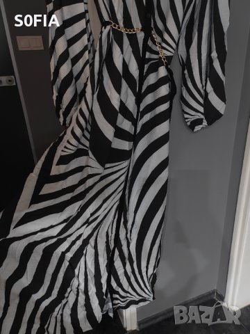 Дълга макси рокля зеброва шарка, снимка 5 - Рокли - 43868317