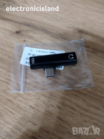 Адаптер букса преходник Type-C към 3.5 мм вход за слушалки и порт Тype-C за зареждане, снимка 5 - Слушалки, hands-free - 44105422