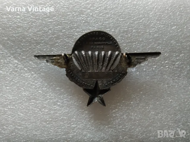 Знак на военен парашутист от сухопътните сили на Франция от 60-те години., снимка 4 - Антикварни и старинни предмети - 48251875
