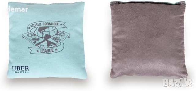 World Cornhole League 8 професионални чувала Cornhole 4 зелени и 4 сиви, 15 cm x 15 cm, 450 g, снимка 4 - Други спортове - 43976923