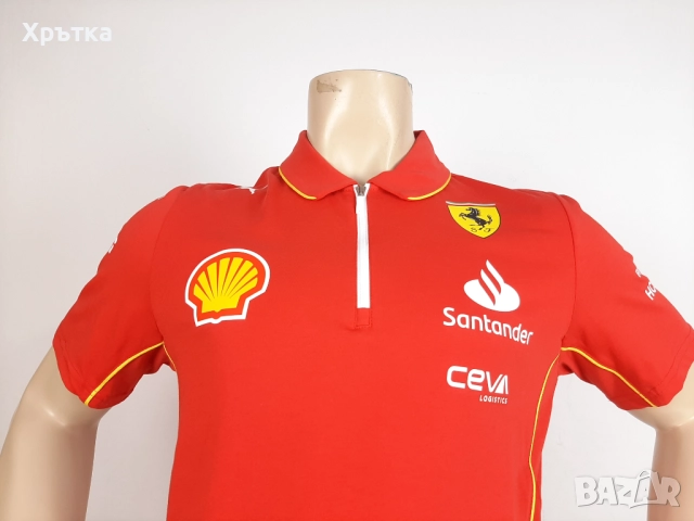 Puma Scuderia Ferrari F1 Team - Оригинална мъжка тениска с яка, снимка 6 - Тениски - 52666417