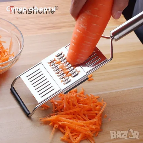 Мултифункционално ренде и белачка за плодове и зеленчуци от стомана TV12, снимка 4 - Аксесоари за кухня - 49098730