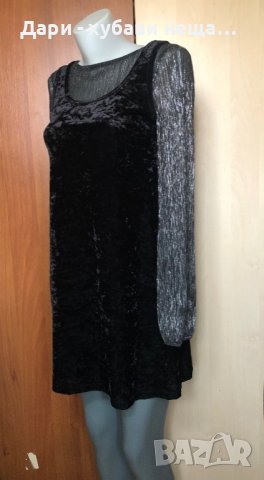 Черна рокля “Indiska” от еластичен плюш 🍀❤️S, M❤️🍀арт.191, снимка 1 - Рокли - 38815893