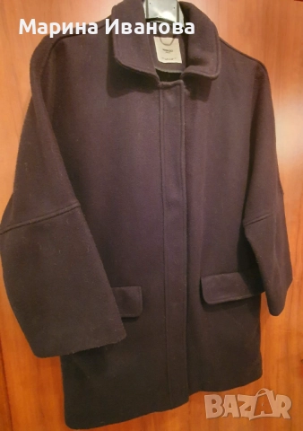 Дамско черно палто Mango - S, снимка 3 - Палта, манта - 52950498