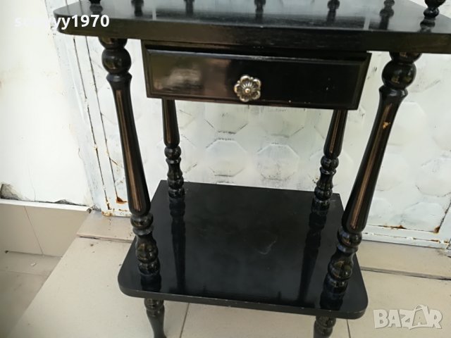 антика-черна маса 66/40/29см с чекмедже 0207211905, снимка 7 - Колекции - 33403879