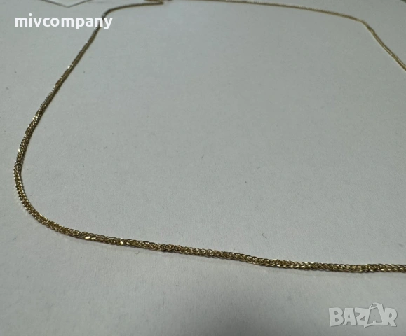 Златен синджир 1.60гр.46см., снимка 2 - Колиета, медальони, синджири - 53232592