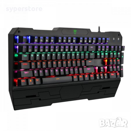 Клавиатура Геймърска USB T-DAGGER Battleship T-TGK301 Механична с RGB подсветка Gaming Keyboard, снимка 2 - Клавиатури и мишки - 33471523