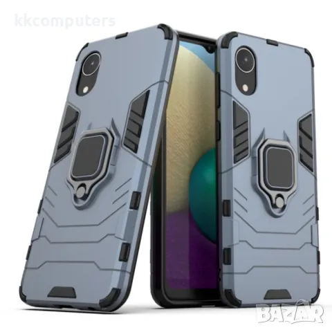 Samsung Galaxy A03 Core Удароустойчив Ring Holder Калъф и Протектор, снимка 3 - Калъфи, кейсове - 48611863