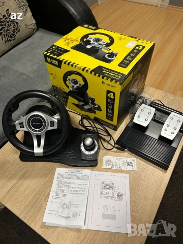  Геймърски Волан с педали, снимка 3 - Джойстици и геймпадове - 52991053