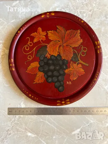 Старо дървено пано за стена «Грозде»