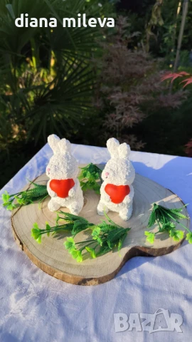 Гипсокерамични Зайчета!, снимка 8 - Декорация за дома - 50748818