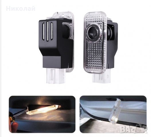 LED светлини за врата с лого на VW и за Audi модели до 2020, снимка 6 - Аксесоари и консумативи - 28316180