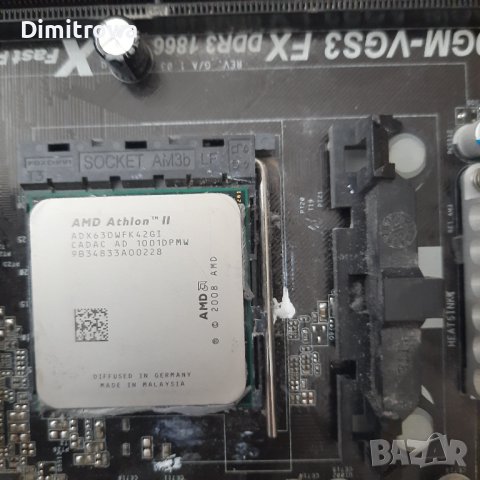 ДЪННА ПЛАТКА  Asrock 960GM-VGS3 FX+AMD Athlon II, снимка 5 - Дънни платки - 43240890