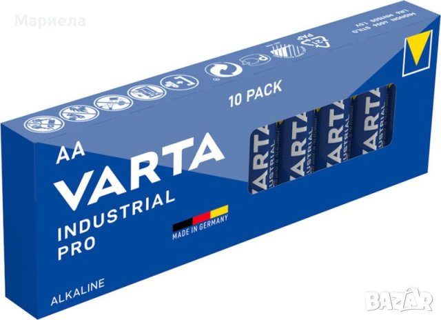 Varta Industrial 10x алкални батерии AA LR6 батерия 2950 mAh