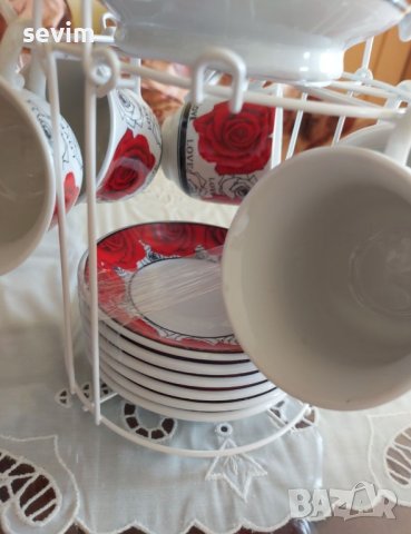 Нов комплект за кафе от 14 части за 40 лева , снимка 4 - Сервизи - 40847041