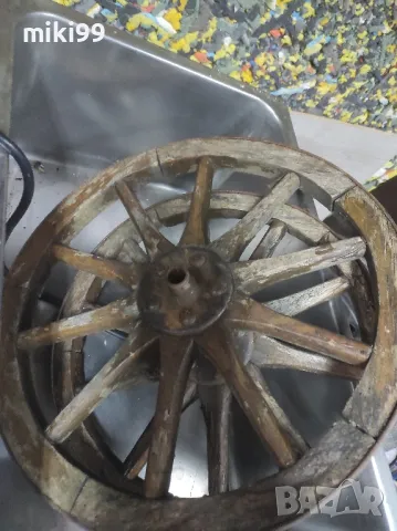 Стари дървени колела за битова стая или полилей, снимка 7 - Други машини и части - 49528620