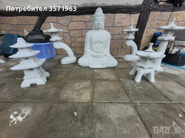 Градински фигури от бетон японски фенер/пагода, снимка 8 - Градински мебели, декорация  - 47400135