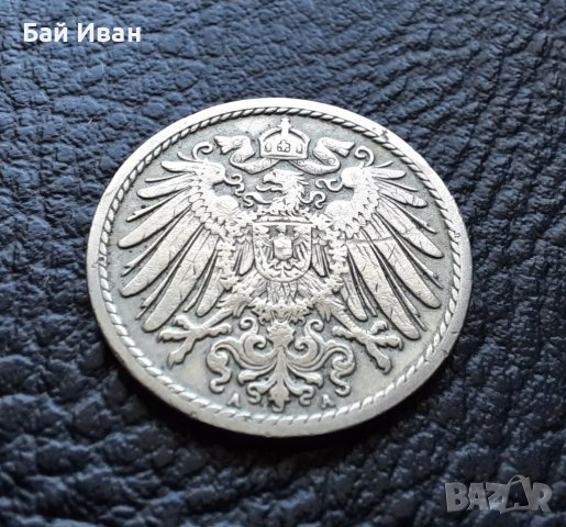Стара монета 5 пфенига 1904 г.буква  А - Германия  - рядка,топ цена !, снимка 13 - Нумизматика и бонистика - 39740610