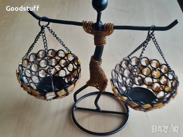 Седеф, желязо, свещник, фигура, жена,

, снимка 2 - Статуетки - 48520486