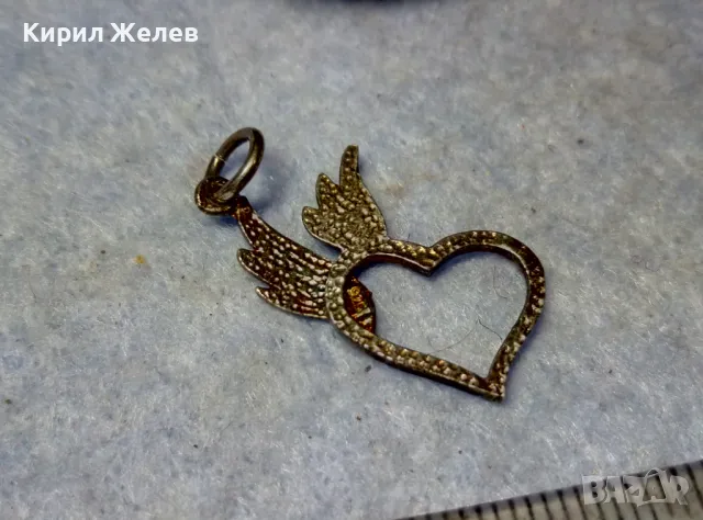 РОМАНТИЧЕН СЪРЦЕВИДЕН СРЕБЪРЕН МЕДАЛЬОН ЛАКИРАНО СРЕБРО 925 ФИНА РЪЧНА АРТ ИЗРАБОТКА 47511, снимка 2 - Колиета, медальони, синджири - 49551487