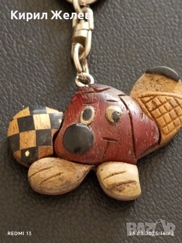 Ключодържател талисман от дърво подходящ аксесоар за раници 23466, снимка 3 - Други - 51465590
