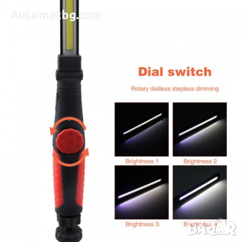 Работна акумулаторна лампа BL-W55 LED тънка, работна светлина 410 лумена, снимка 6 - Друга електроника - 27119584