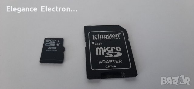 Карта-памет Kingston 8GB micro SDHC SD адаптер , снимка 3 - Друга електроника - 37488607