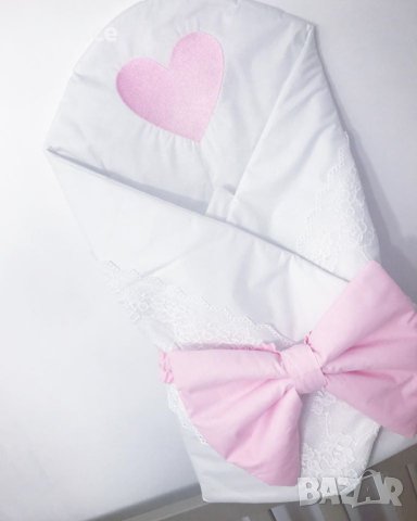Бебешко одеялце с дантела, портбебе, за изписване, завивка, снимка 2 - Спално бельо и завивки - 40508549