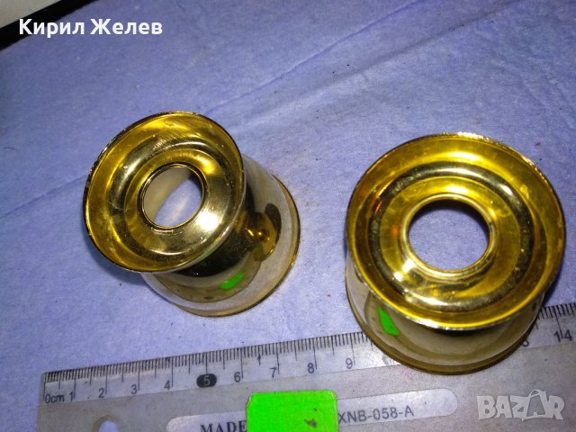 ДВЕ ЗЛАТИСТИ МЕСИНГОВИ ВИНТИДЖ ЧАШКИ За ВАРЕНИ ЯЙЦА 41275, снимка 6 - Чаши - 43650764