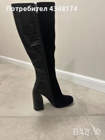 Ботуши от естествен велур и кожа , снимка 4 - Дамски ботуши - 48899384