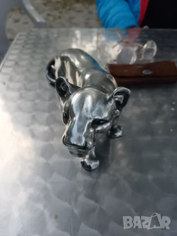 Продавам метална статуетка на пантера, снимка 2 - Статуетки - 47762047