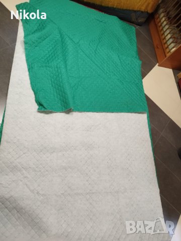Капитониран шушляков плат за якета или нещо друго 7м /1,5м зелен, снимка 9 - Платове и дамаски - 39765333