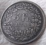 5 франка Швейцария 1850, снимка 1 - Нумизматика и бонистика - 16069603