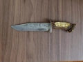Гравиран нож, с гравирана дръжка която е направена от рог на елен.   а която е от, снимка 2
