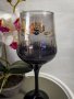 Стъклена чаша за вино с ЦВЕТНО ТЕРМО ТРАНСФЕРНО ФОЛИО/СТИКЕР ПО ВАШ ИЗБОР, снимка 2