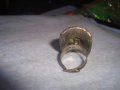 СТАР СРЕБРИСТ МЕСИНГОВ ОРНАМЕНТИРАН РЕГУЛИРУЕМ РЕТРО АРТ ПРЪСТЕН 7128, снимка 5