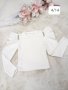Нежна блуза рипс ,декорирана с камъчета 😍 Размери -4г.6г.8г.10г.12г.14г. Цена -27 лв, снимка 1 - Детски Блузи и туники - 43239326