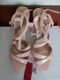 Сандали на висок ток , цвят пудра, снимка 3