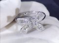 Луксозен пръстен "Панделка" сапфири и диаманти 💥, снимка 2