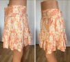 40 М / 42 Л? Kookai Дамска Лятна Пола Плаж Море на Цветя Оранжева Бежова Розова, снимка 12